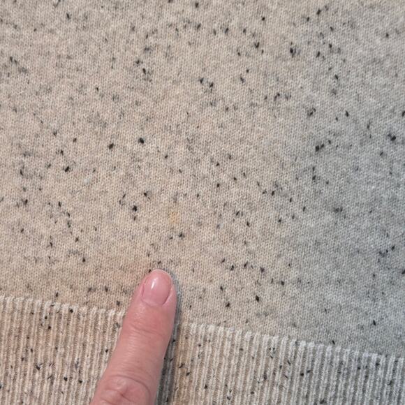 Athleta Cashmere Cowl Neck Sweater High-low Oversized Light Gray size Medium - Picture 12 of 12